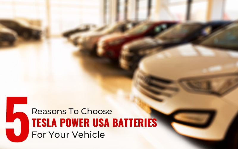 5 Reasons To Choose Tesla Power USA Batteries For Your Vehicle