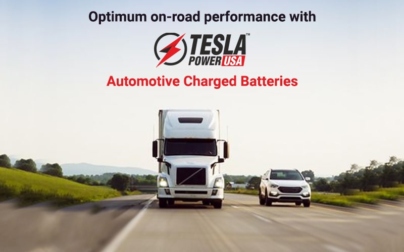 Optimum on-road performance with Tesla Power USA Automotive Charged Batteries